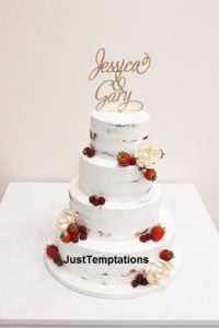 rustic 4 tiered wedding cake