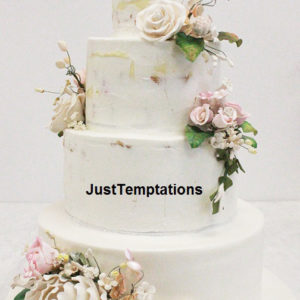 rustic 5 tiered pastel wedding cake